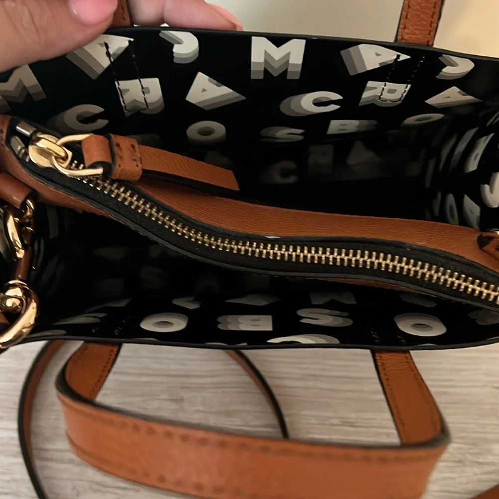Marc Jacobs Black White and Brown Small Satchel